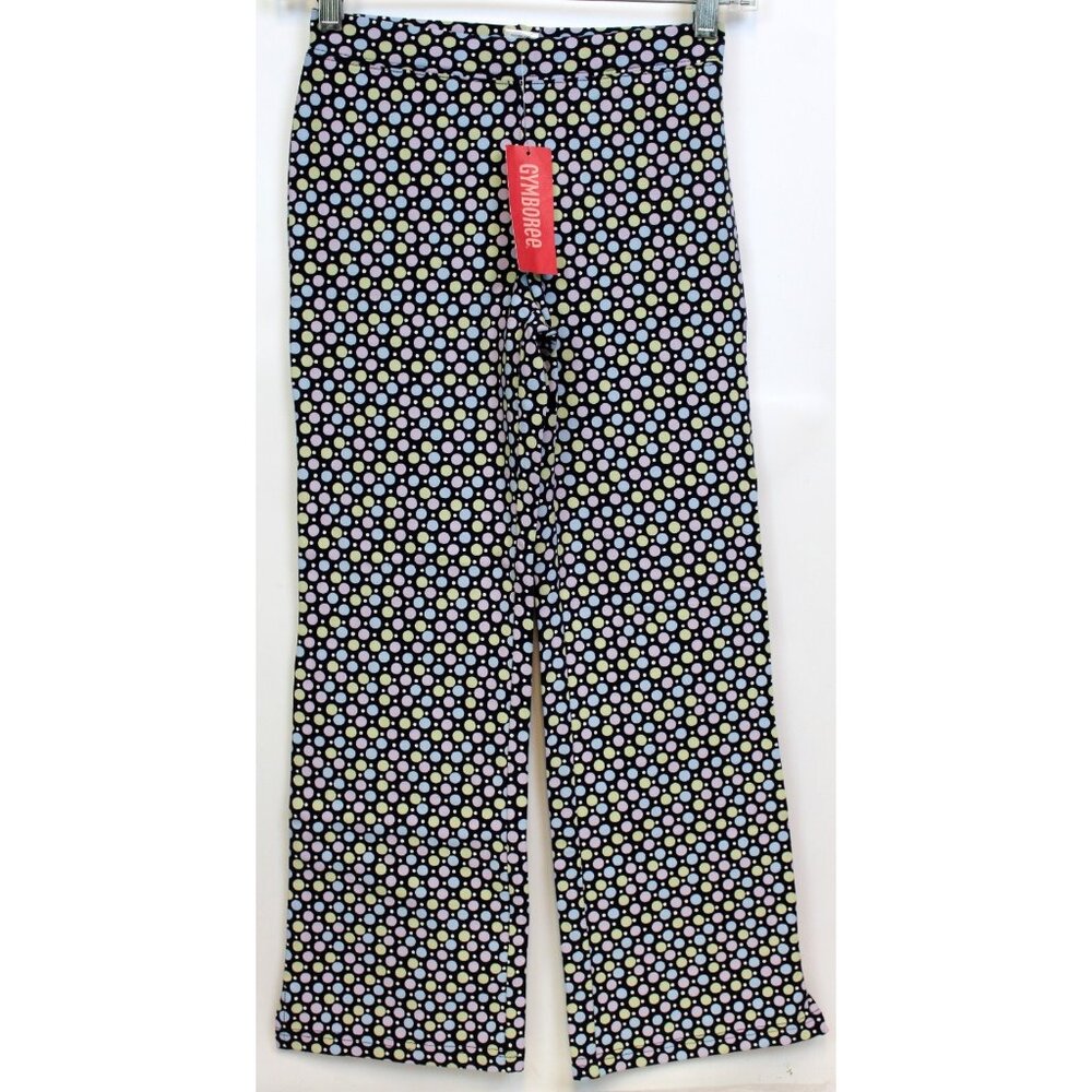 2008 Gymboree Petite Mademoiselle sz 6 Knit Pants Navy Polka Dot Paris Pastel